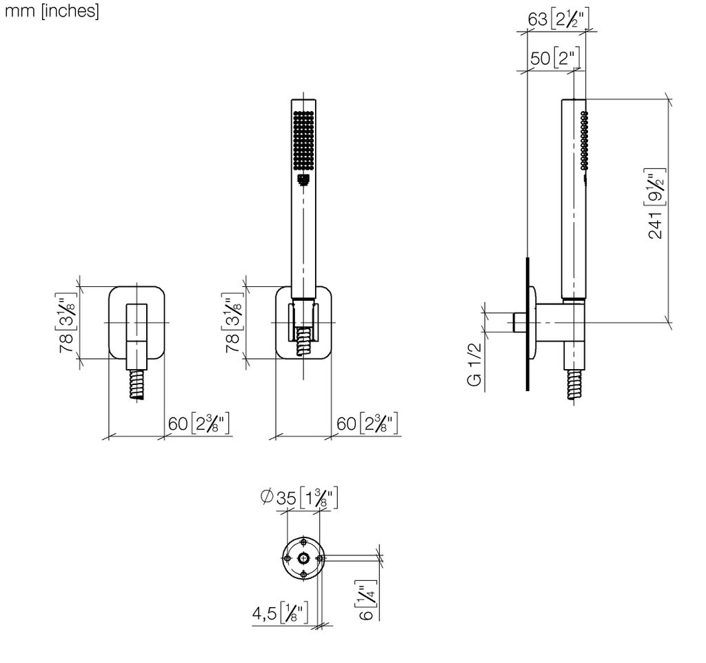 Dornbracht LISSÉ Schlauchbrausegarnitur, 27802845-99