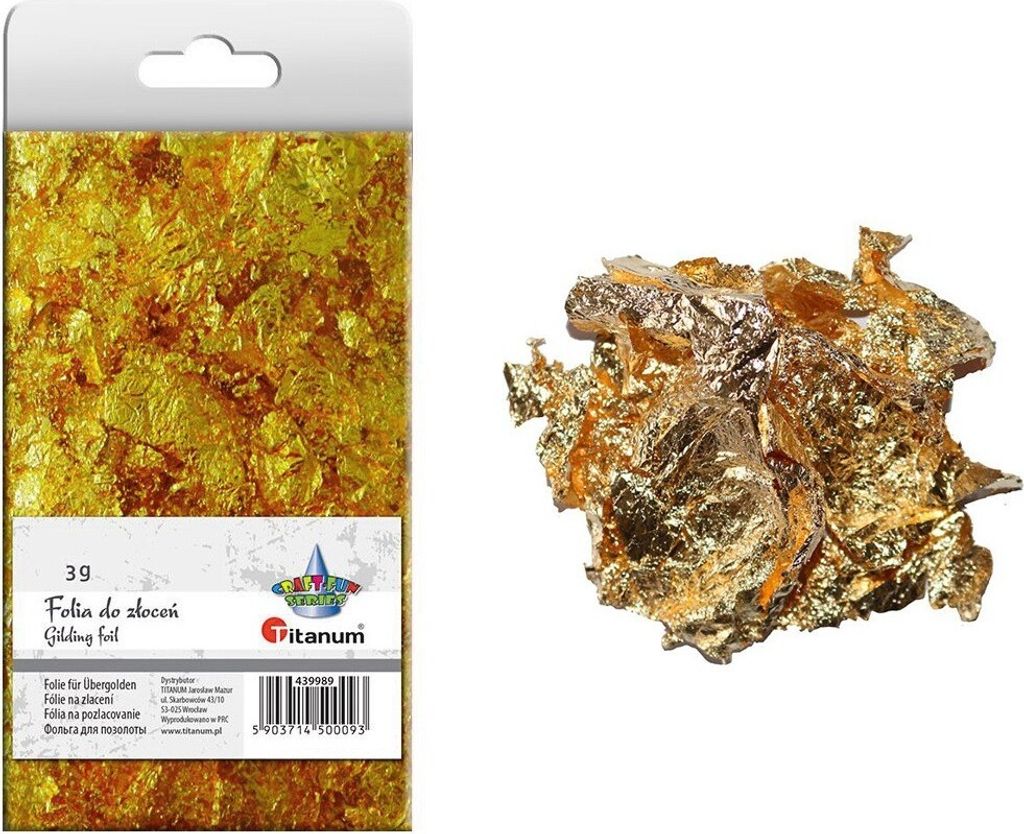 Dekorative Folie für die Vergoldung GOLDENer Blütenblätter Titanum