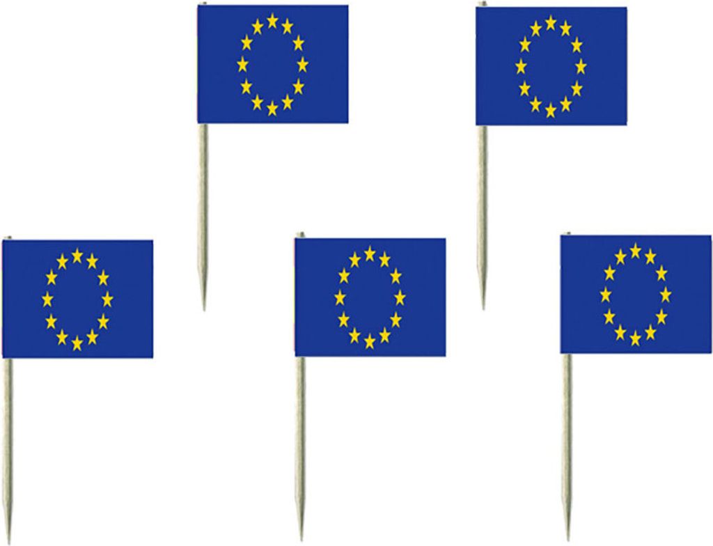 200 Flaggen-Picker Flag-Pin Länder nach Wahl 7 cm Pickser Deko Fahnen Fingerfood : Europa (Europe)