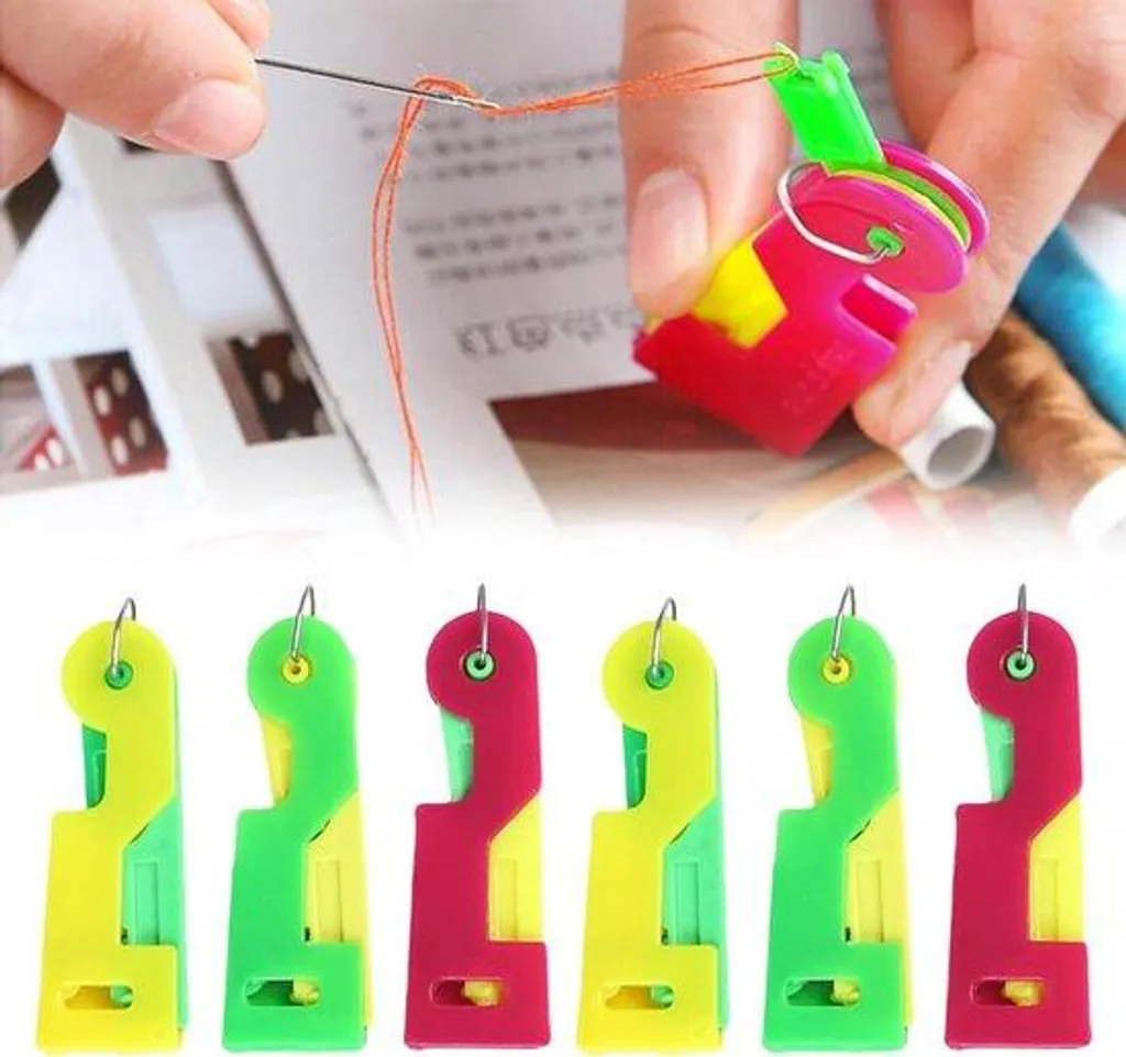 Kit d'enfile-aiguilles automatiques 6 pièces pour couture à la main