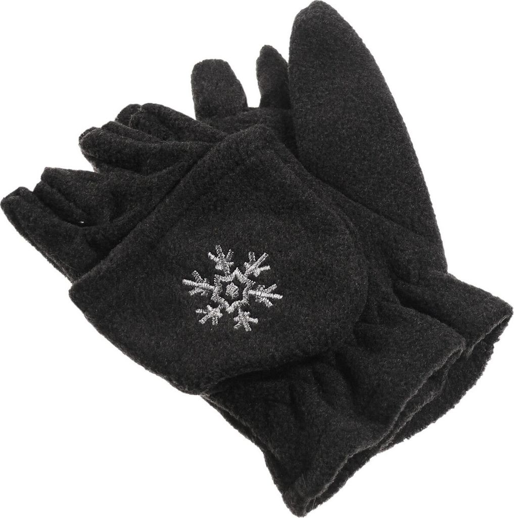 Halbfinger Handschuh mit Klappe aus Fleece für Kinder!