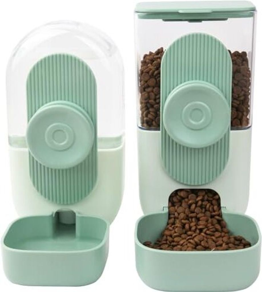 Automatische Haustiere mit Wasserspender, hängende Feeder, Feeder kleine Haustiere - Kaninchen, Frettchen, Katzen, Hunde, Vögel (grün)