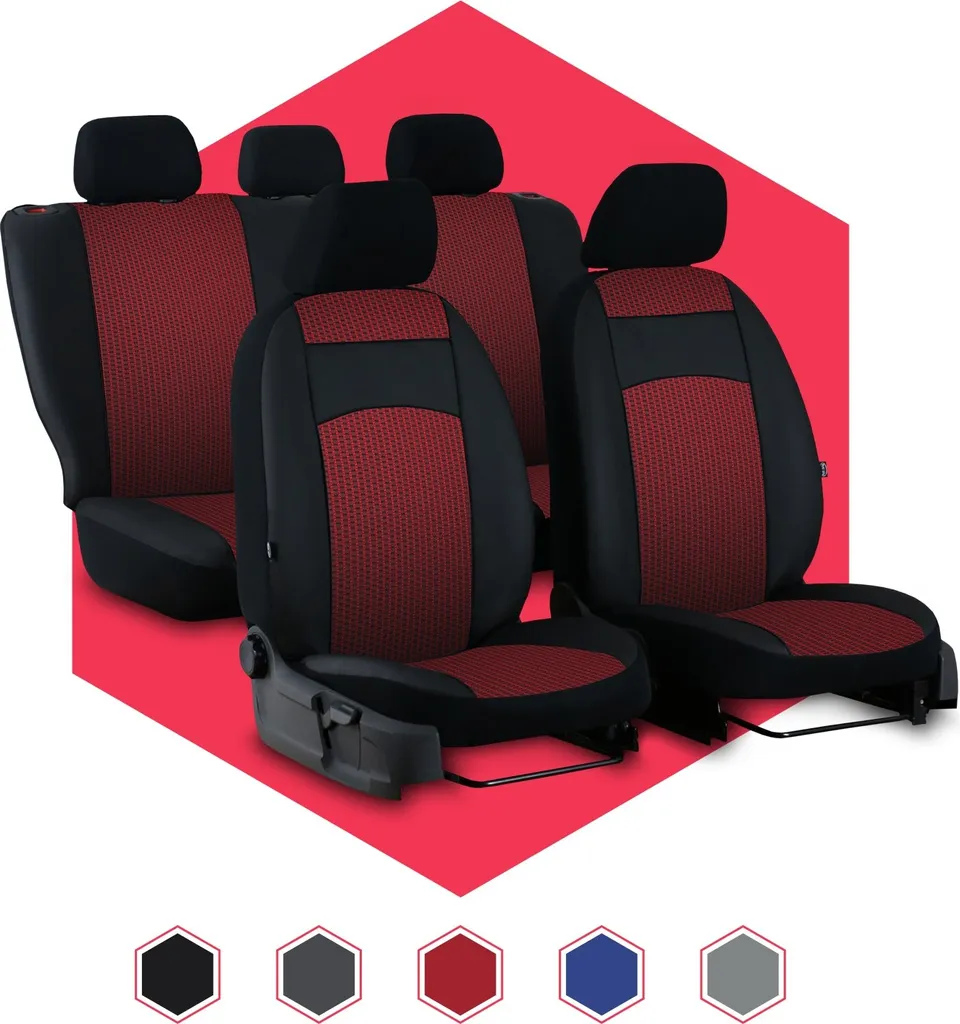 Coprisedili Audi A4 B6 Universali Rosso - Offerta Set 3 Pezzi