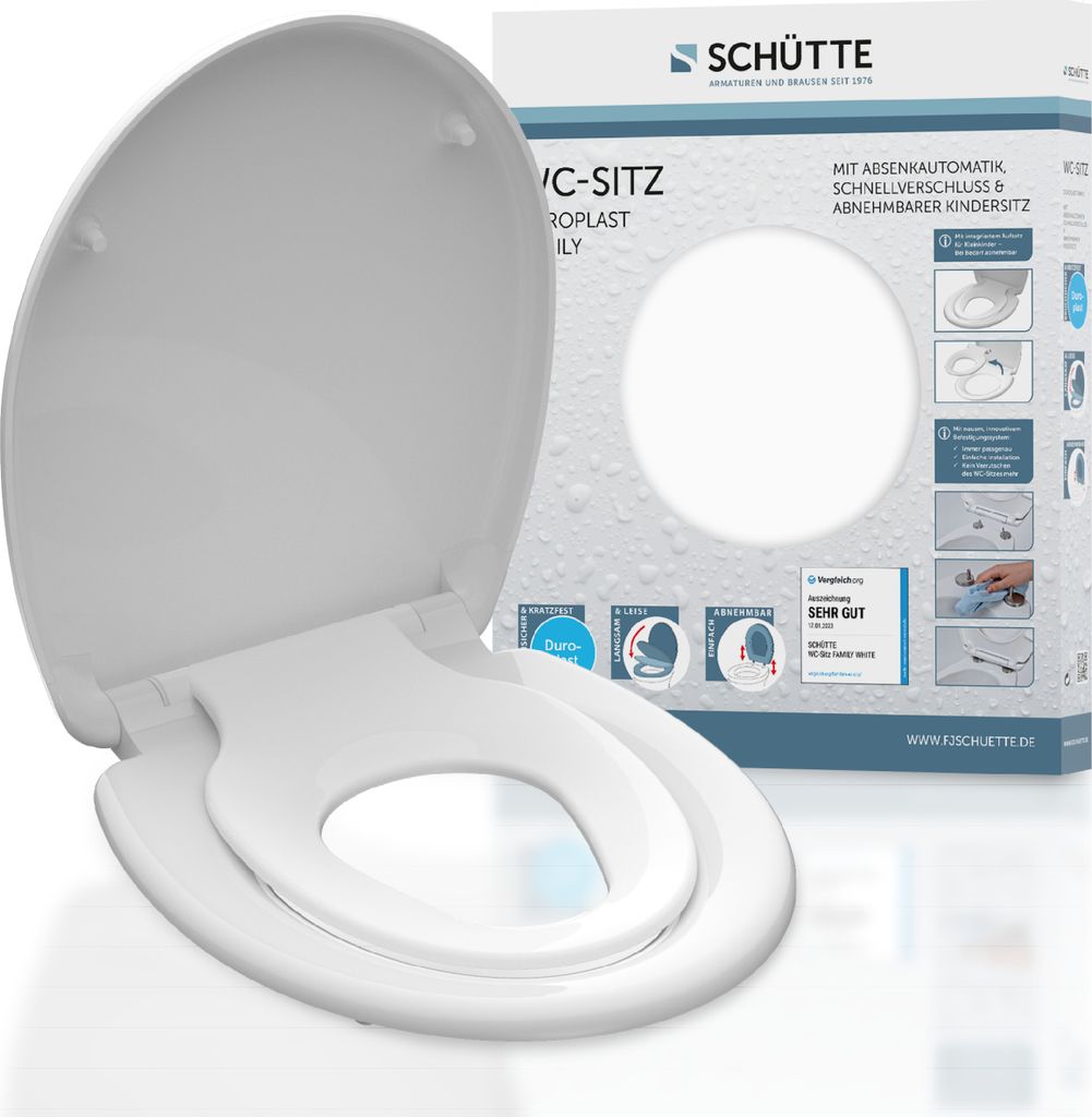 Sedile per wc SCHÜTTE FAMILY WHITE con seggiolino per Immagine del prodotto 