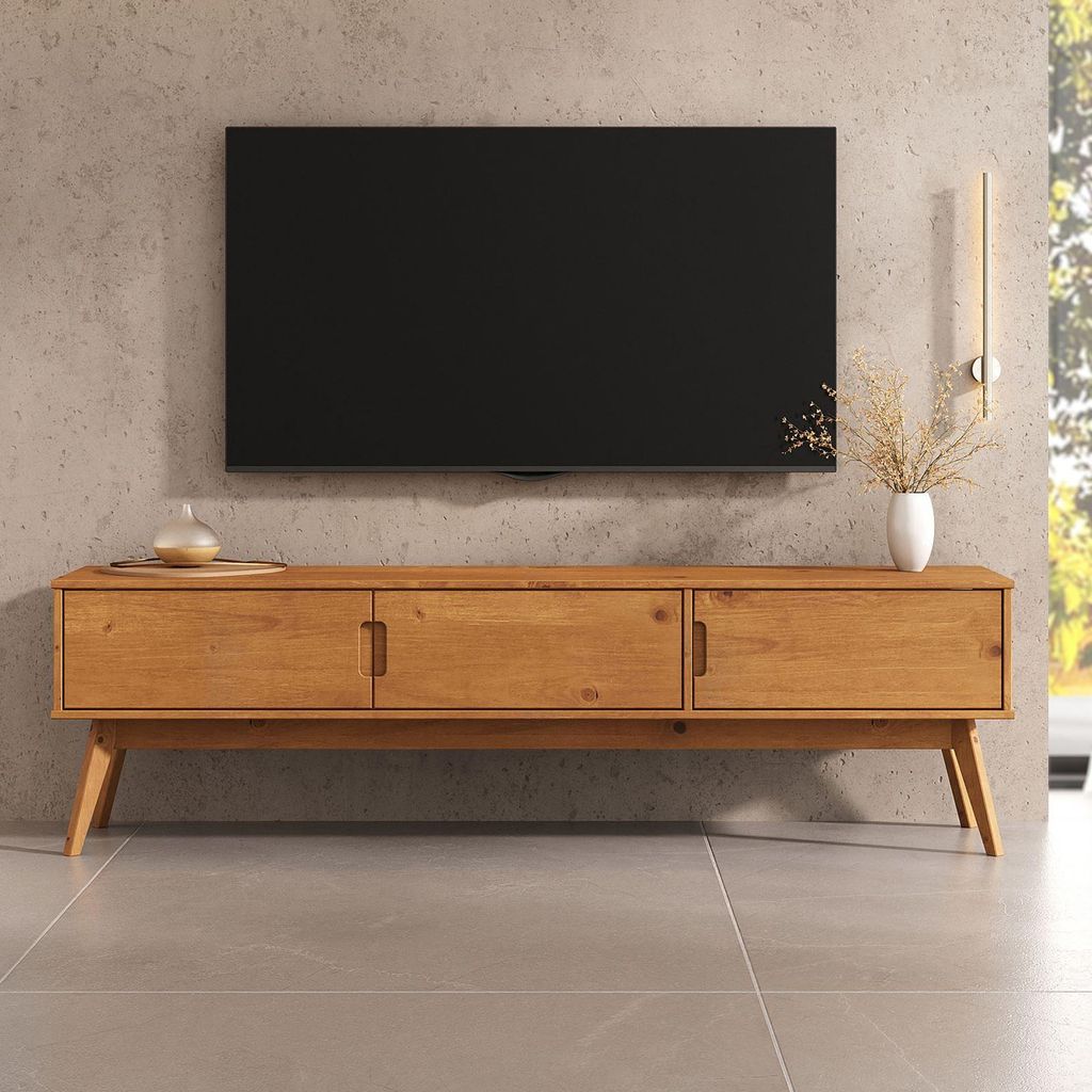 TIVOLI Lowboard aus Massivholz, 180 cm Eiche Finish - TV Produktbild 