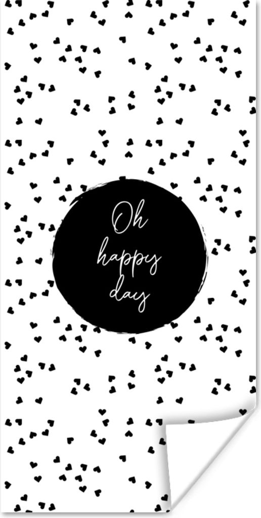MuchoWow Poster Zitate - Text - Oh happy day - Glück 80x160 cm - Kinderzimmer