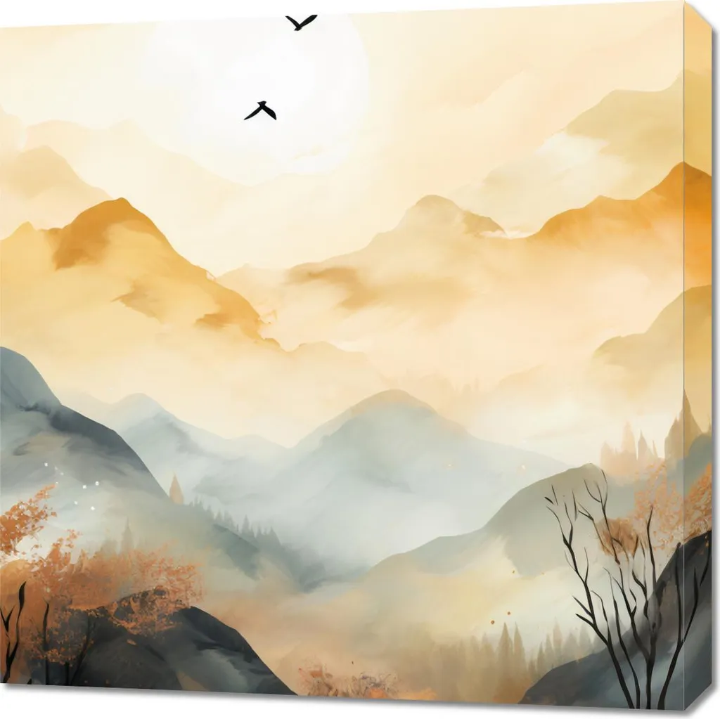 Quadro Esclusivo Aurora Boreale 70x70 - Arredamento di Lusso Parete