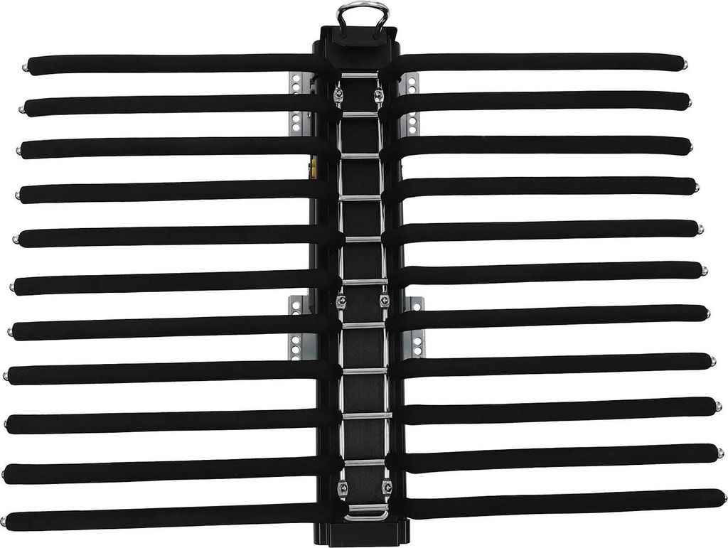Hosenhalter für Kleiderschrank - Ausziehbarer Hosenauszug - 22 Stangen - Platzsparend - Stahl - Schwarz