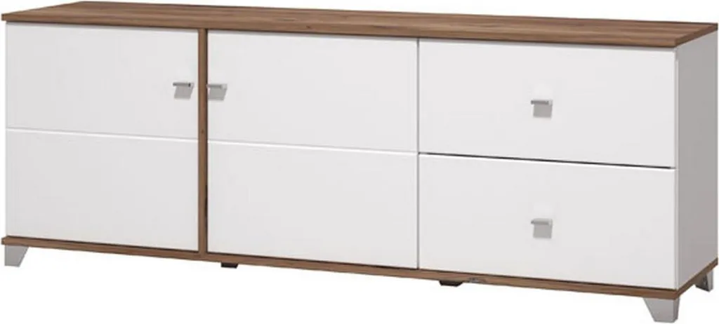 Meuble TV Blanc Isera 162cm : Dites Adieu au Désordre dans votre Salon