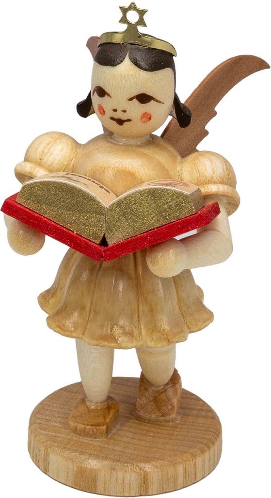 Kurzrockengel mit Märchenbuch, natur (6,6cm) von Blank Kunsthandwerk