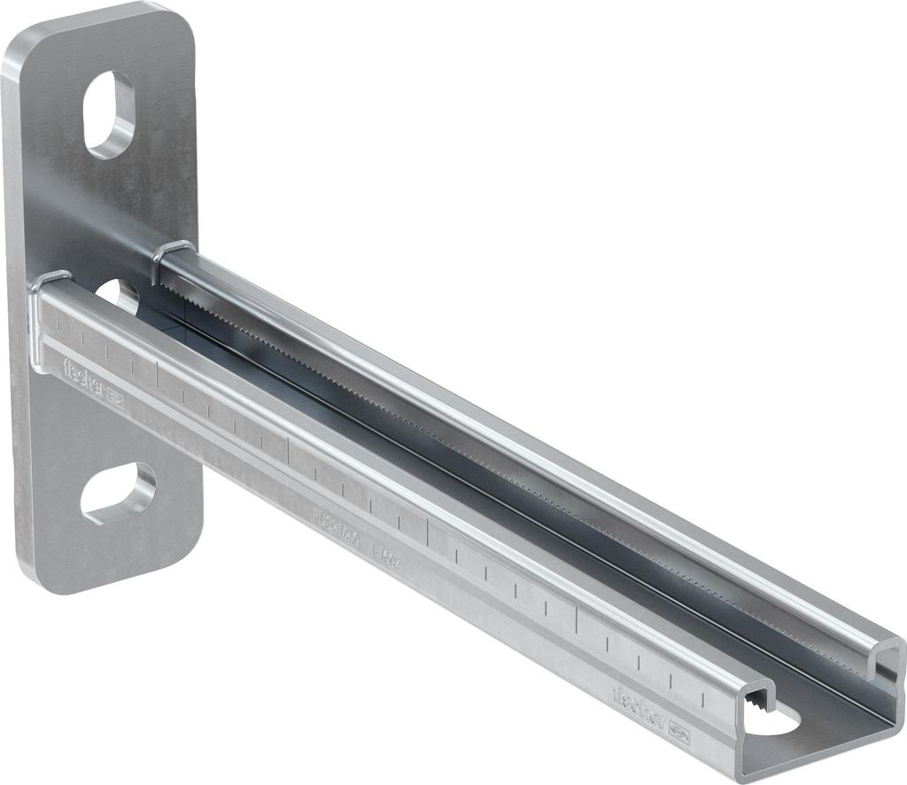 Fischer Auslegerkonsole FCA Montageschiene Profil 21/2,0 300mm, gemäß R30mlAR / EN1363-1 & R120, Stahl feuerverzinkt