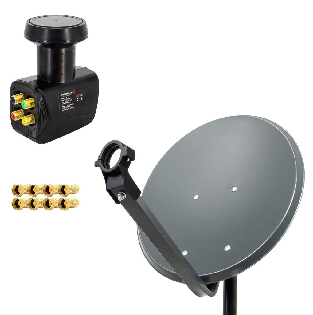 Antena satelitarna PremiumX, 45 cm, stal, antracyt. System Zdjęcie produktu 