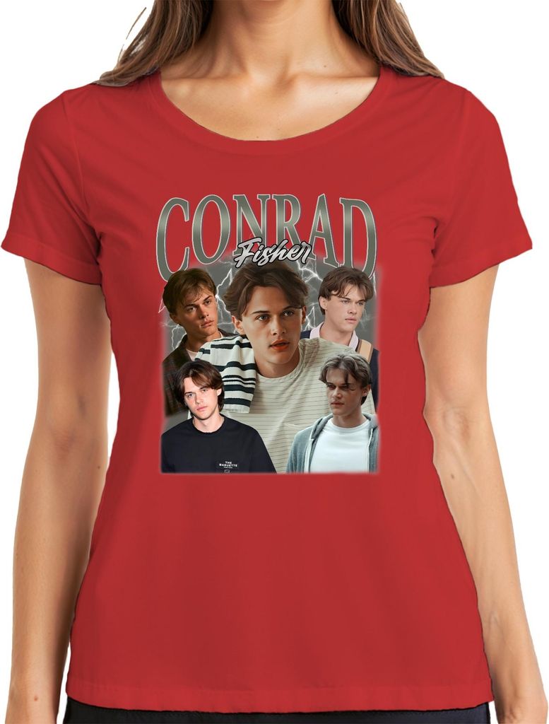 Conrad Fisher Vintage 90er The Summer I Turned Pretty Damen T-Shirt, Rot, 3XL