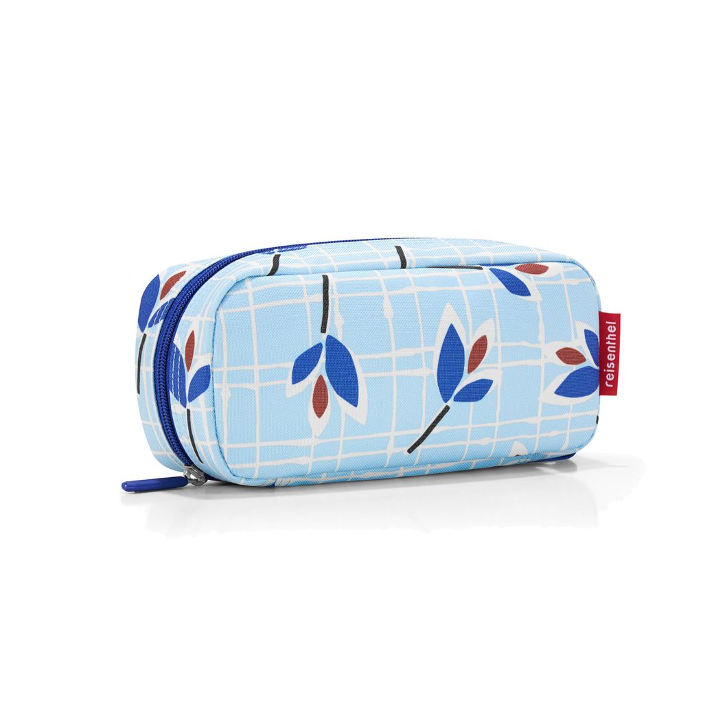 reisenthel multicase, Mäppchen, Kosmetiktäschchen, Federmäppchen, Etui, Polyestergewebe, Leaves Blue, 1.5 L, WJ4064