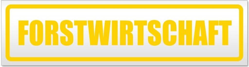 Kiwistar - Autoaufkleber - Gelb - 30 x 8 cm - Forstwirtschaft - Hinweis Aufkleber Sticker für Auto, Kfz, Fahrrad, PKW, LKW