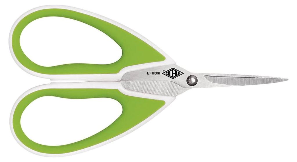 Allround Bastelschere Comfortline, rostfreier Edelstahl, 15 cm, spitze Scherenblätter, mit Spezialschliff, Softgriff in Apfelgrün/Weiß