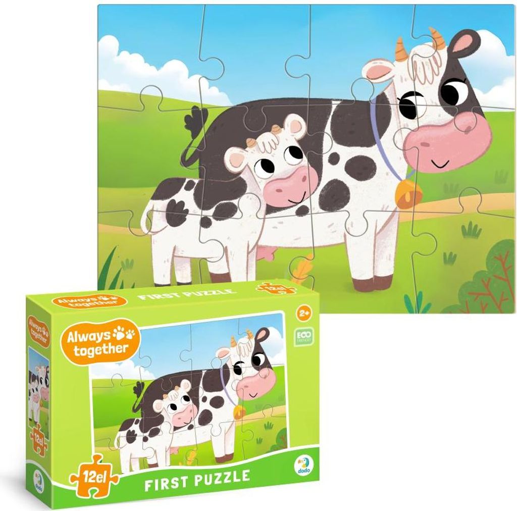 Puzzle 12 elementów. Zawsze razem. Krówki