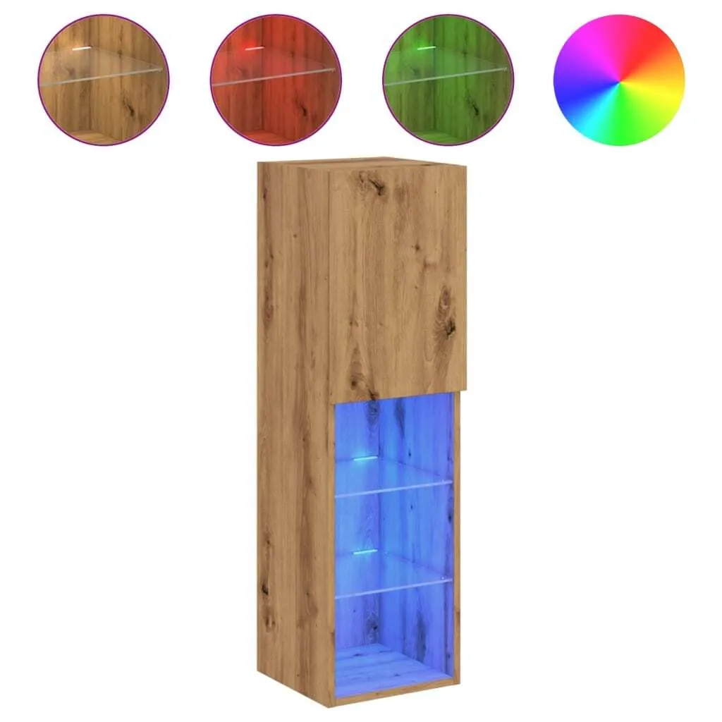 Mobile TV LED Rovere Artigianale 102cm | Porta TV Moderno e Robusto