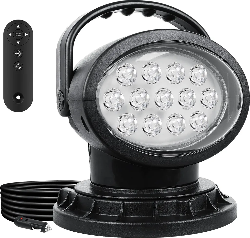 Projecteur LED 360° sans fil ultra puissant pour intérieur et extérieur