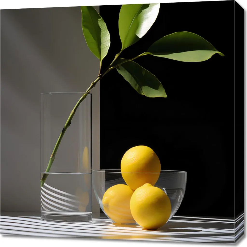 Image Composition d'agrumes 70x70 cm - Couleurs Vives et Grand Format