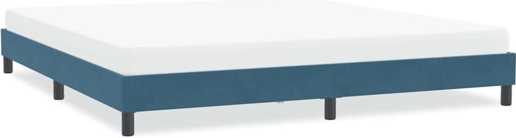 Bettgestell ohne Matratze Dunkelblau 200x210 cm Samt