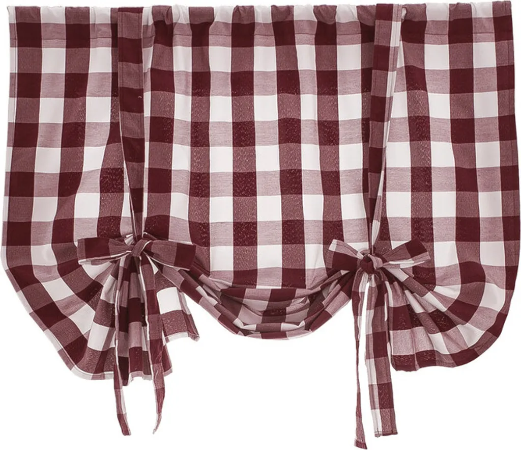 Store Romain à Carreaux Rouges et Blancs Relier Shade pour la Cuisine