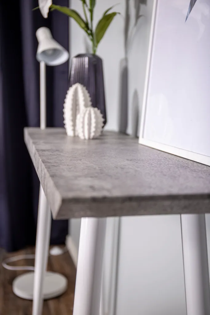 Petite Table Basse d'Appoint Edge Blanche pour Salon et Chambre Cosy