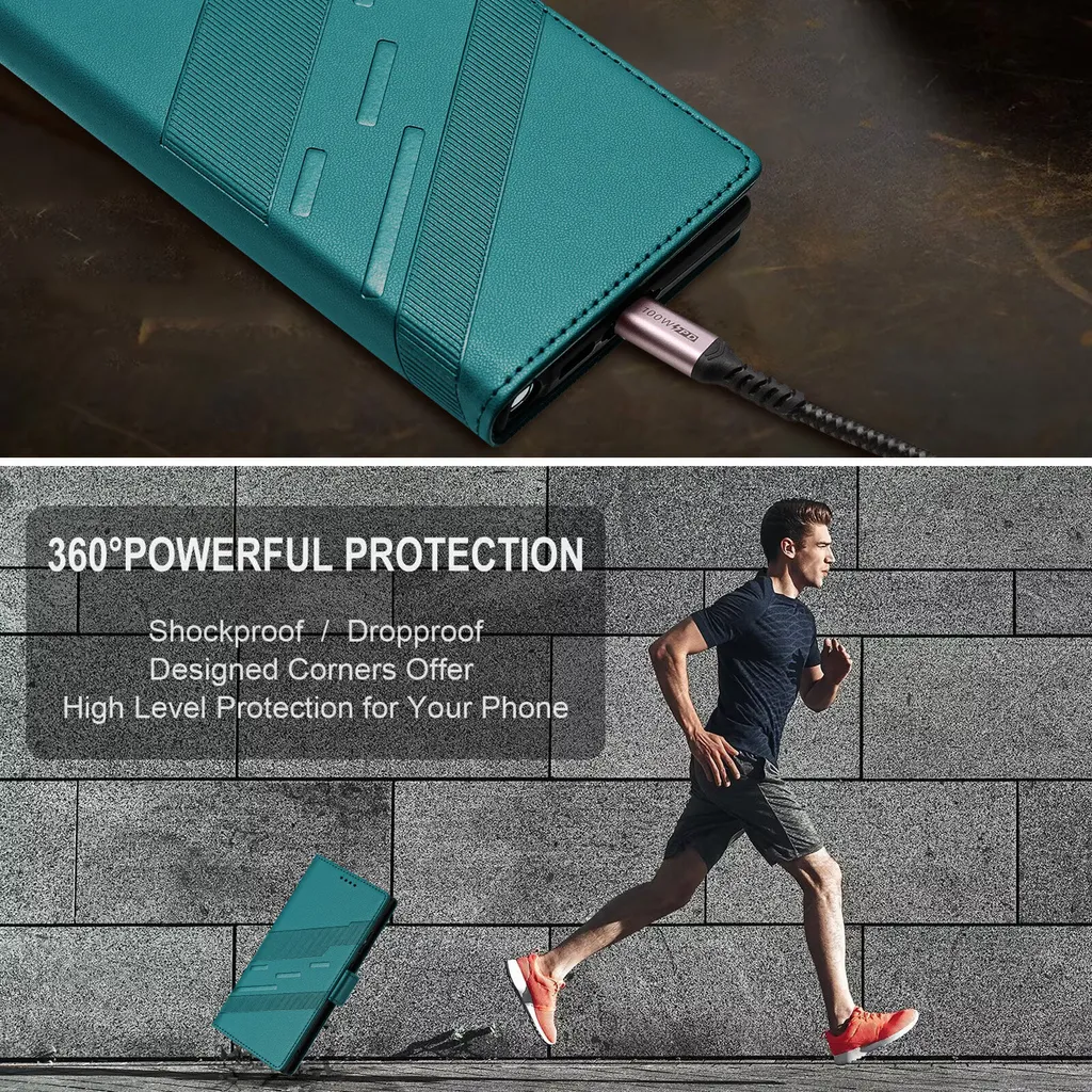 Cover Samsung Note 20 5G Slim Wallet Verde - Design e Praticità - 8