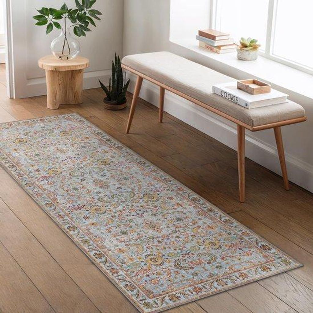 Vintage Antislip Vloerkleed 80x300cm Wasbaar