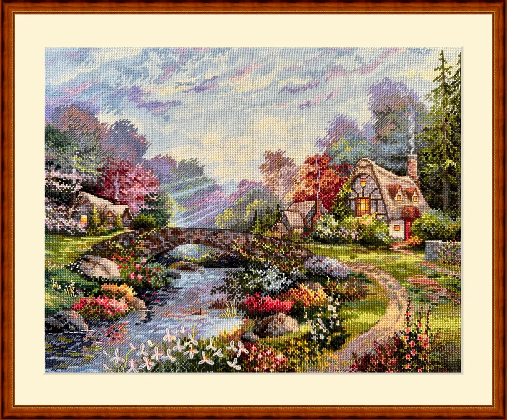 Broderie Point de Croix Merejka K-233 Toile Zweigart Springtime Glory