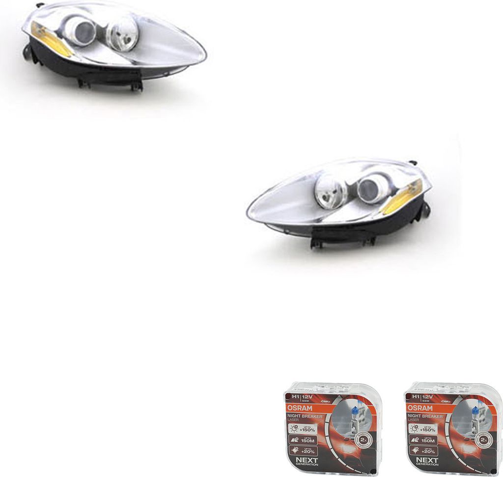 Johns, Scheinwerfer + Osram Night Breaker Laser passend für Fiat Bravo 198 07-09Set L R 51757538 51757534