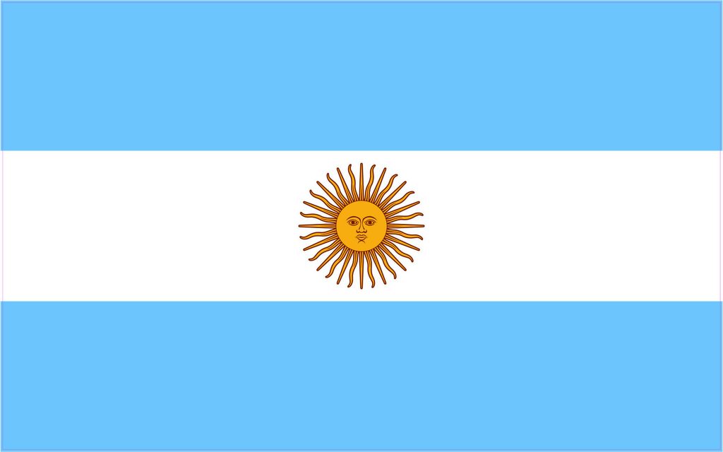 Kiwistar WANDTATTOO Sticker Fahne Flagge Aufkleber Argentinien 100 x 63cm - Dekoration für Kinderzimmer Schlafzimmer Wohnzimmer Küche Badezimmer