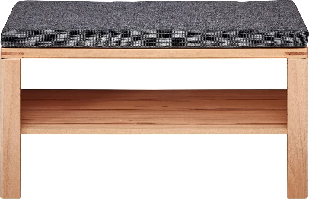 Banc d'entrée en bois massif pour ranger les chaussures de la maison