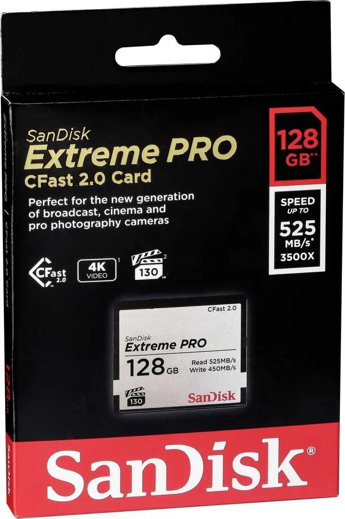 SanDisk Extreme Pro CFast 2.0 128 Go - Carte Mémoire Haute Performance