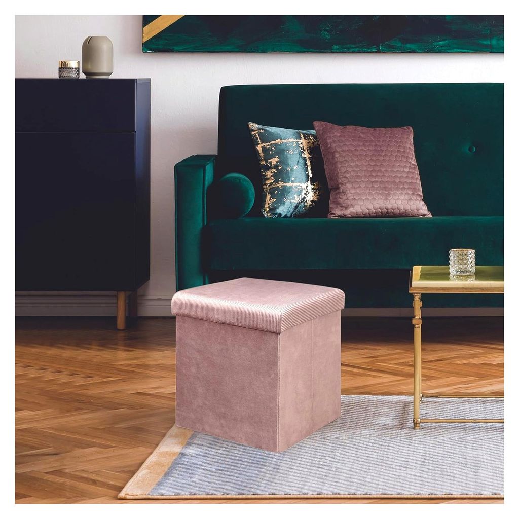 Faltbarer Sitzsack, 38cm x 38cm x 38cm, Rosa