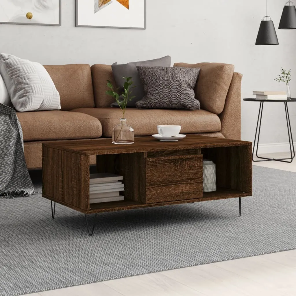 Tavolino Rovere Marrone 90x50x36,5 cm | Salotto Moderno e Robusto