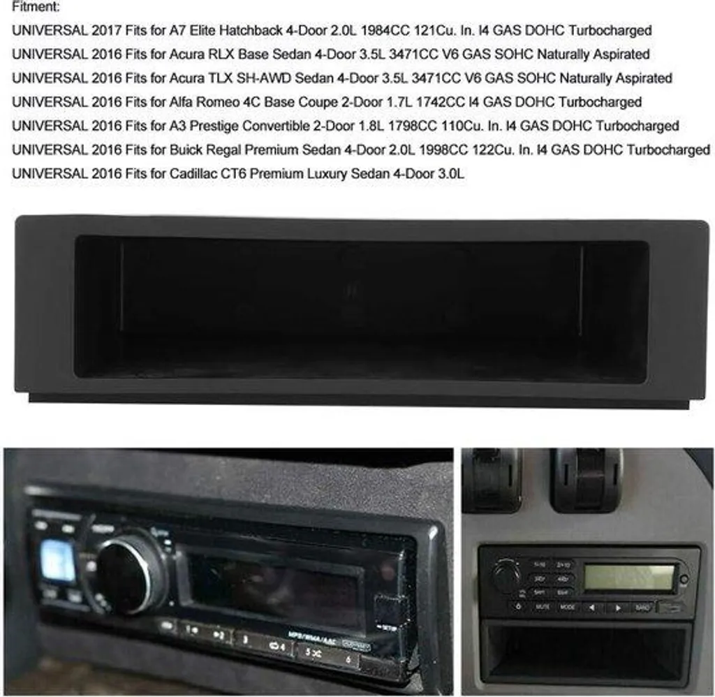 Kit d'installation Autoradio 1 DIN avec Tiroir de Rangement CD Radiozak