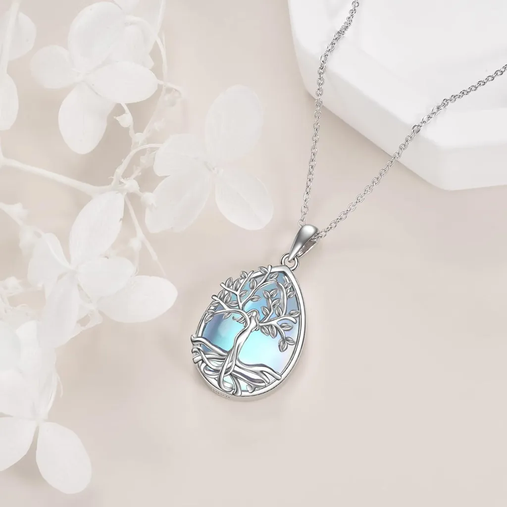ROMANTICWORK Collana con albero della vita, in argento Sterling