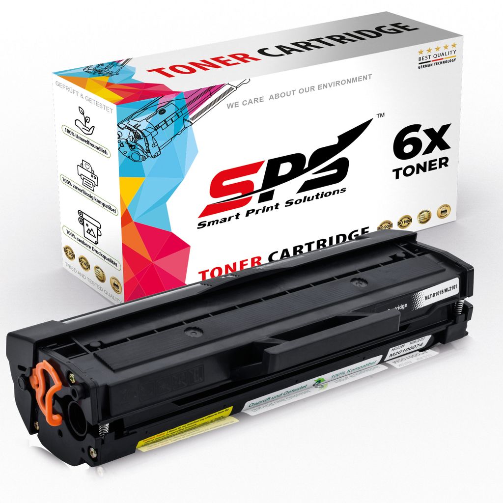 6x Toner 101 MLT-D101S Schwarz Kompatibel für Samsung SCX-3400FW Drucker