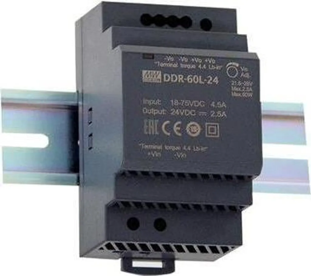 Convertitore DC-DC DDR-60L-5 MEAN WELL 60W | Uscita 5V 12A Professionale