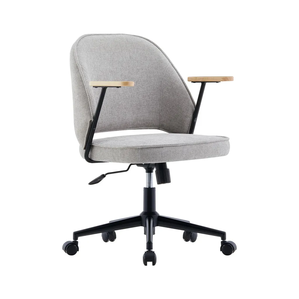 Chaise de bureau pour télétravail CLIPOP, siège pivotant gris ajustable