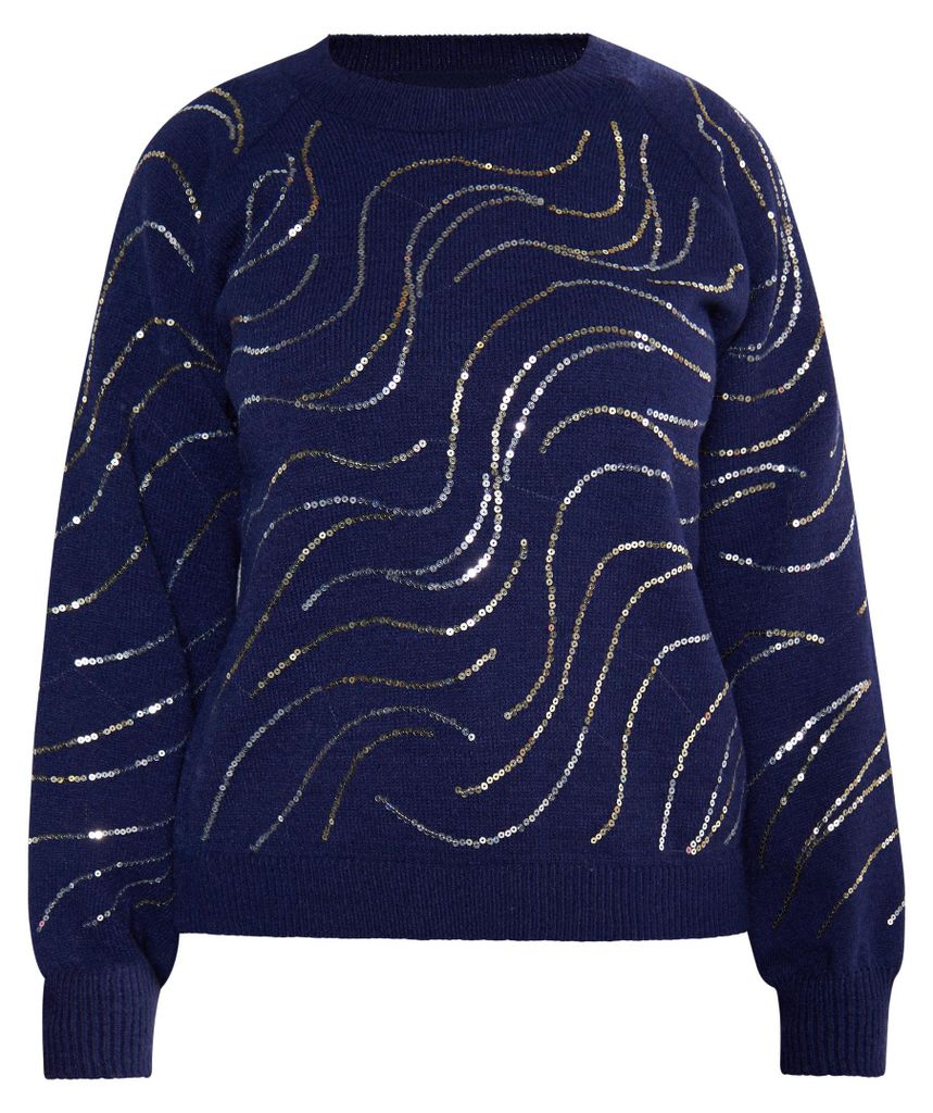 EVERA Damen Strickpullover - Marine, XL/XXL