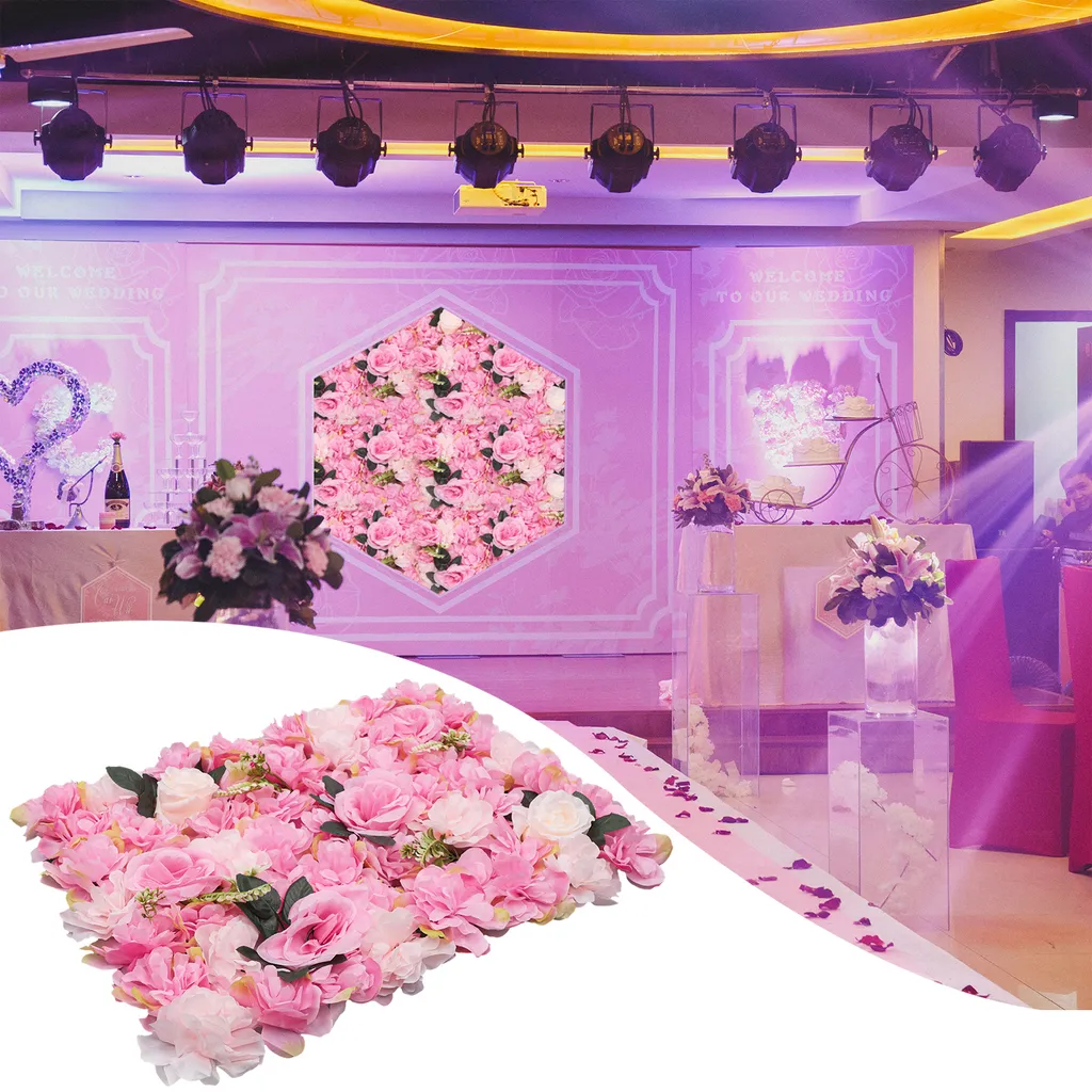 Panneau de fleurs artificielles mural 12pcs pour décoration mariage