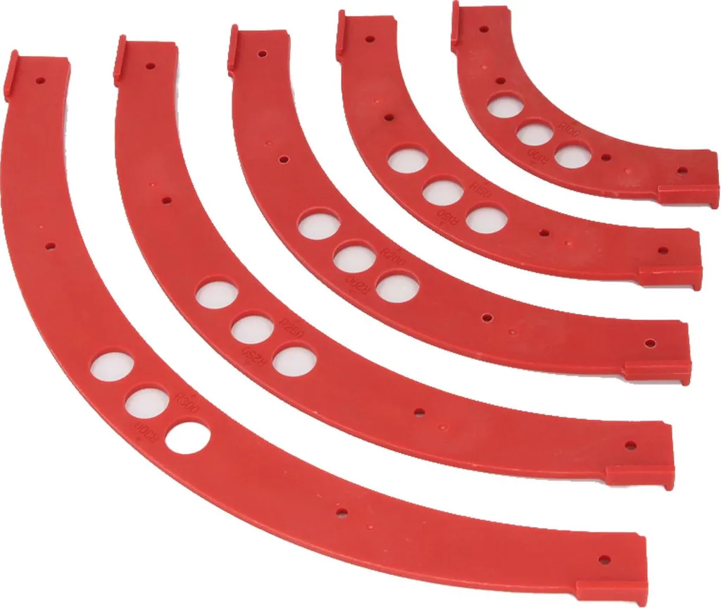 Gabarit d'angle R100-R300 multi-rayons pour travail du bois et plastique