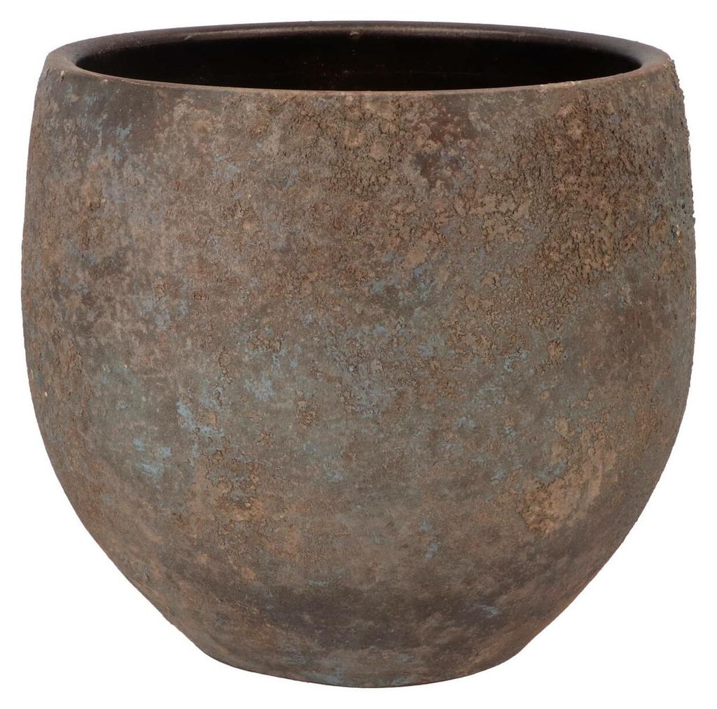 DK Design Blumentopf Maya - rund - rostbraun - 27x30 cm