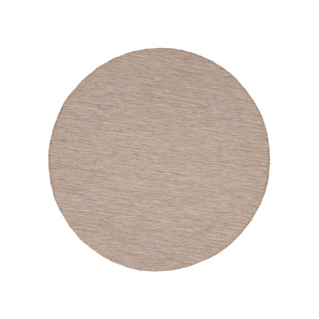 Villa Möbel Relico Terrasse, Garten-Teppich, Outdoorteppich, Einfarbig, Farbe:Beige, Grösse:160 cm Rund
