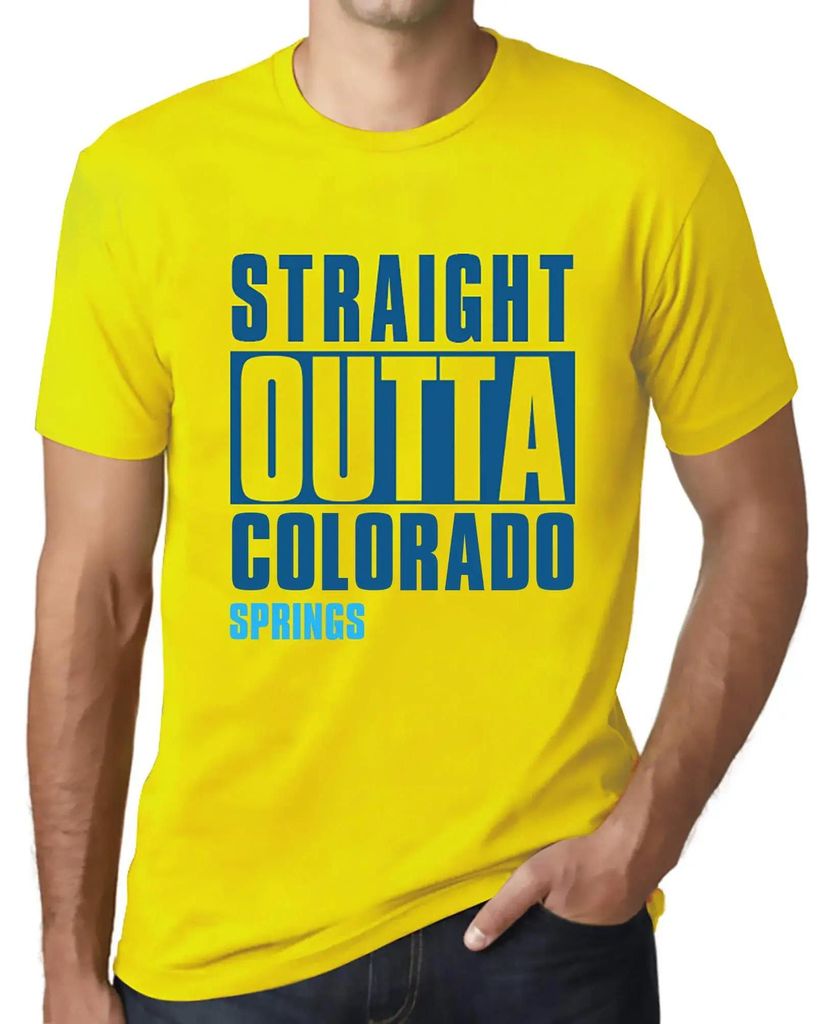 Herren Grafik T-Shirt Direkt aus den Colorado Springs – Straight Outta Colorado Springs – Öko-Verantwortlich Vintage Jahrgang Kurzarm Lustige ...