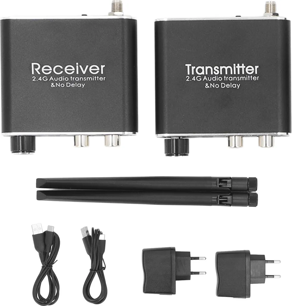 Transmetteur audio sans fil 2,4 GHz sans latence pour TV et Hi-Fi EU