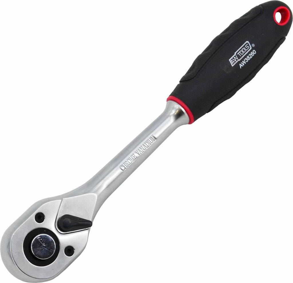 Ratsche 1/2" 72 Zähne Awtools Black Line, professionelles mechanisches Werkzeug, Präzision in engen Räumen, ergonomischer rutschfester Griff, ro...