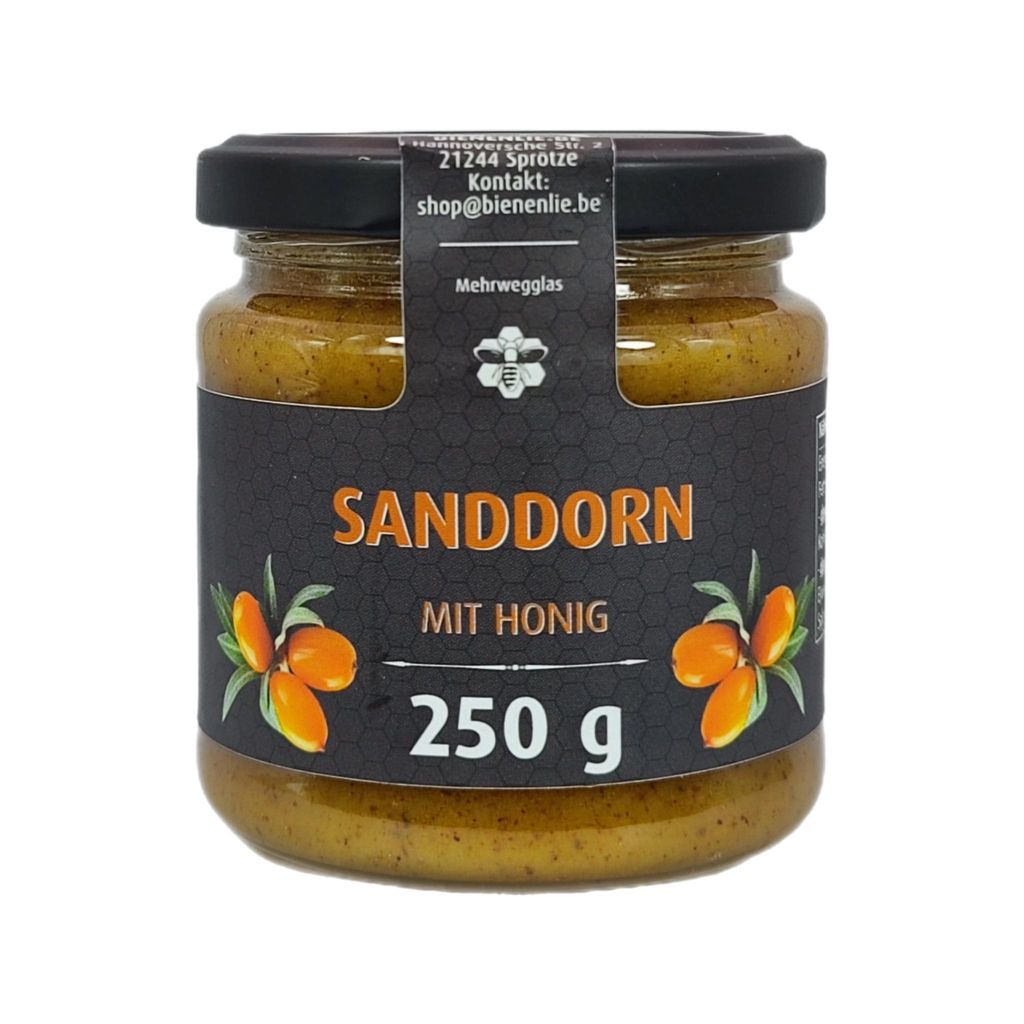 Sanddorn mit Honig 250g | cremiger Honig mit Sanddornfrucht Produktbild 